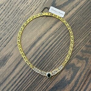 14KT Gold Plated Emerald Necklace